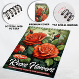 TPLHOUSE Roses Flowers Coloring Book Spiral Bound for Adults, Softcover, 30 Aesthetic Roses Coloring Pages of Charming Garden for Stress Relief and Relaxation TPLHOUSE