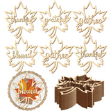 24 Pieces Fall Thanksgiving Maple Wooden Plate Decor Thankful Grateful Blessed Gather Place Card Settings Fall Dining Table Plate Ornament Farmhouse Home Table Rustic Letter Sign Bucherry