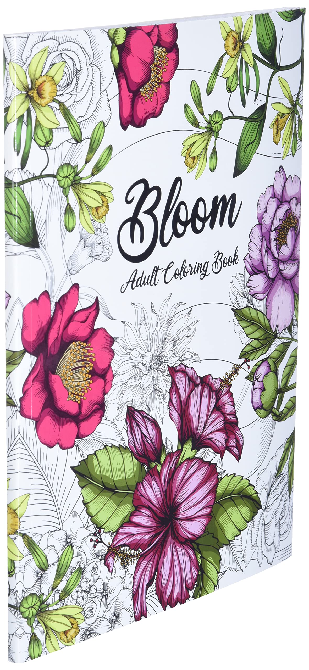 Bloom Adult Coloring Book: Beautiful Flower Garden Patterns and Botanical Floral Prints | Over 50 Designs of Relaxing Nature and Plants to Color WoodArtSupply