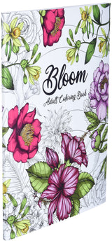 Bloom Adult Coloring Book: Beautiful Flower Garden Patterns and Botanical Floral Prints | Over 50 Designs of Relaxing Nature and Plants to Color WoodArtSupply