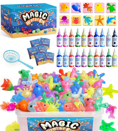 Magic Water Elf Toy Kit - 20 Magic Gels Aqua Water Fairy Pets - DIY Squishy Maker Toys - Creative Art Crafts Kits for Kids Activities - Birthday Gifts for Girls Boys Ages 6 7 8 9 10 Years Old
