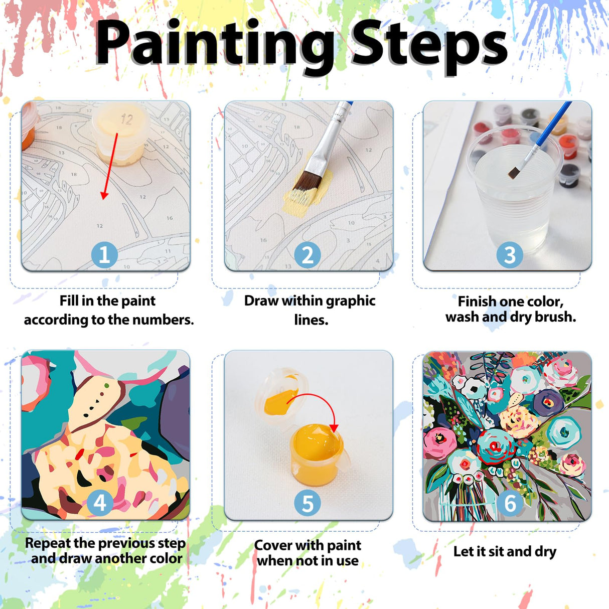 Landscape Paint by Numbers Kit for Adults, Landscape Paint by Number for Adults Beginners, DIY Crafts Painting by Number for Gift Home Wall Decor 16x20 inch hkejoi