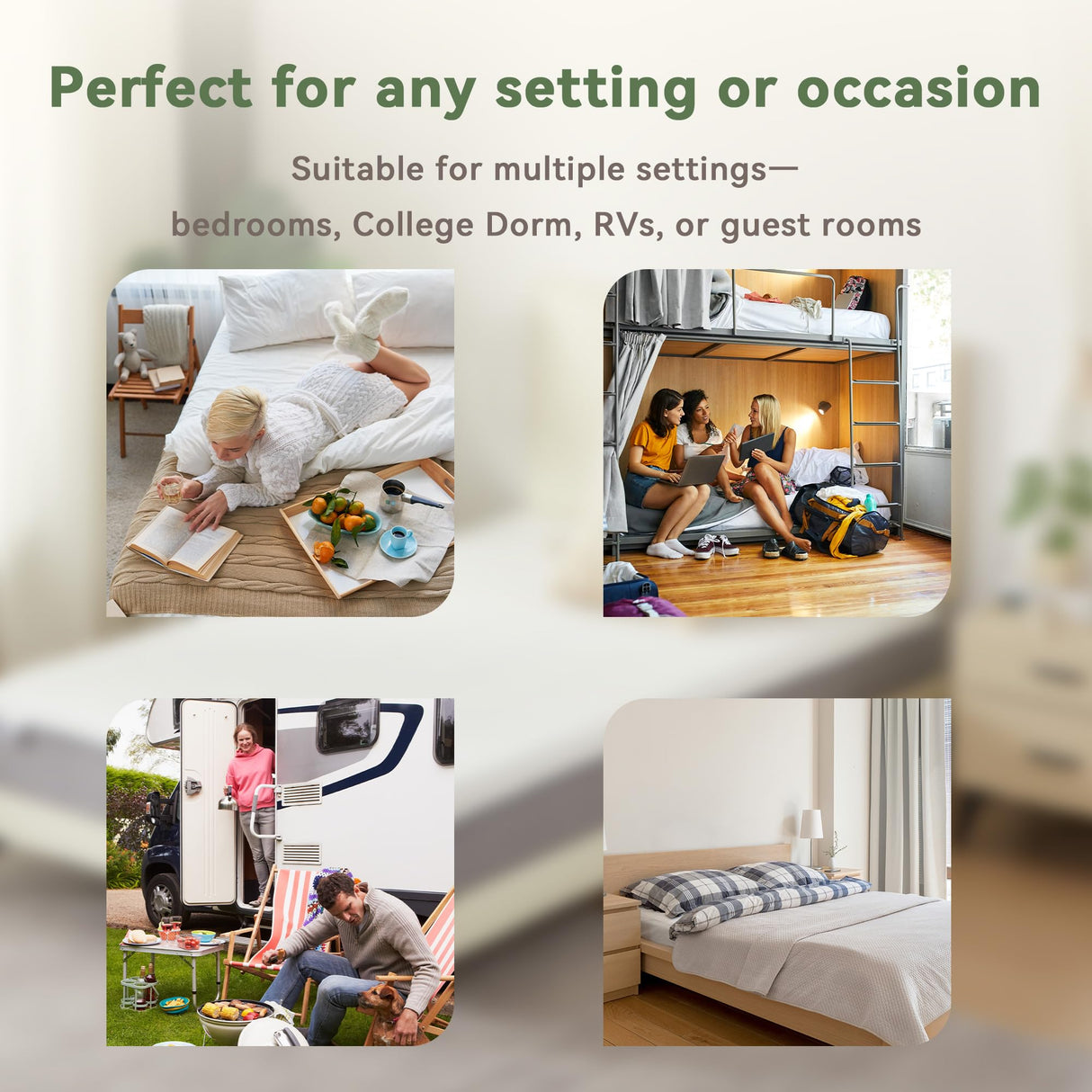 PicWooki Twin Mattress, 6 Inch Memory Foam Twin Size Mattress in a Box with Washable Removable Cover, Soft and Comfortable, Pressure Relief, Medium Firmness PicWooki