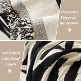 STACYPIK Thick Christmas Boho Couch Cover Chenille Cat Dog Anti-Scratch Sofa Cover Black White Plaid Sectional Couch Cover Washable Couch Protector for 2 Cushion Couch Futon Loveseat Cover-71x118IN STACYPIK