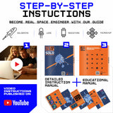 Geeek Club Space O DIY Engineering Kit - Solar Orbiter Model Building Kit - Solar-Powered Science Toy Kits - Educational STEM Kit, Electrical Engineering Kit - DIY Toy Gift for Adults, Teens, Kids 14+ Geeek Club
