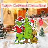 Christmas Yard Sign Decorations Xmas Yard Art Garden Christmas Holiday Decoration Christmas Tree Dog Yard Stakes Ornaments Outdoor Indoor Winter Party Fence Garden Yard Lawn Decor Kids Gift Denylo pro