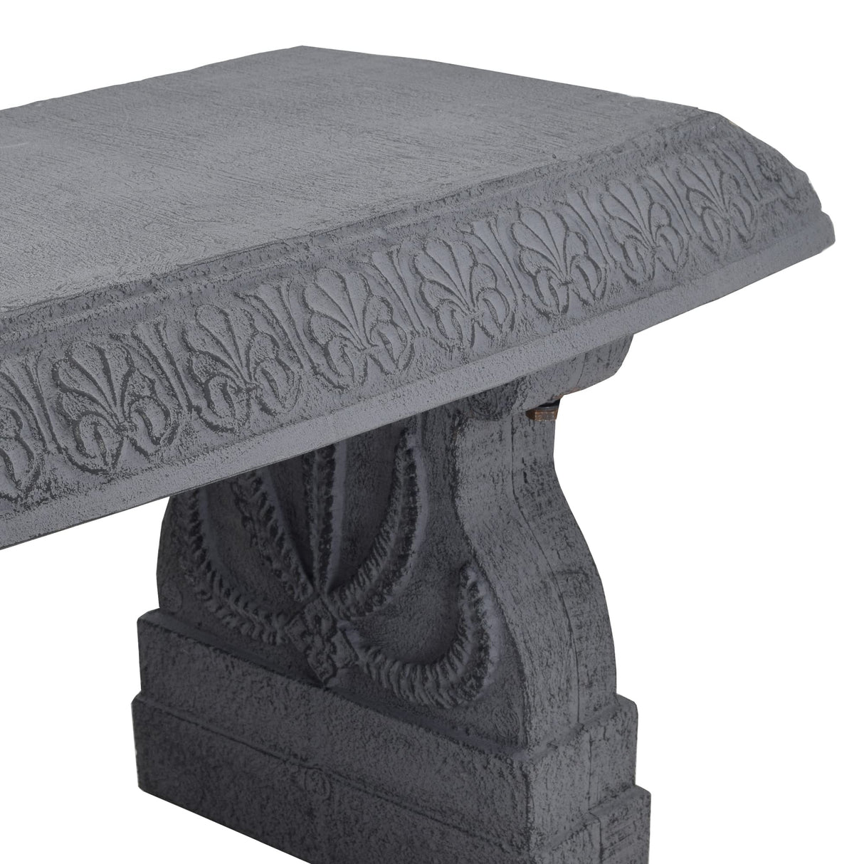 Arcadia Garden Products BE02 Fiberclay Garden, Outdoor Bench, Patio Seating for Front Porch Park Outside Furniture Decor, Gray Arcadia Garden Products