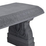 Arcadia Garden Products BE02 Fiberclay Garden, Outdoor Bench, Patio Seating for Front Porch Park Outside Furniture Decor, Gray Arcadia Garden Products
