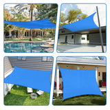 TANG Sunshades Depot Blue 10' x 15' Sun Shade Sail Rectangle Canopy Shade Cover UV Block for Backyard Pergola Porch Deck Garden Patio Outdoor Activities TANG