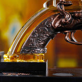 VYLPM Gun Whisky Decanter Set with 4 Shot Glasses,Cool,Unique Gifts for Men Dad Boyfriends,Liquor Gun Decanter Set A Great Addition to Home Bar,Gun Liquor Dispenser Fun Conversation Starter VYLPM