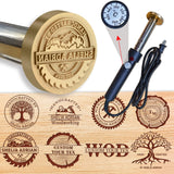 Custom Electric Wood Branding Iron Logo Personalized Metal Branding Iron for Meat Leather Cake Customized Wood Burning Stamp Wedding Gifts 2 inches 300W GBVllexuii