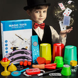 Novaluki Magic Kit for Kids - 74 Magic Tricks Performance with Manual and Videos, Magic Gift Set for 6+ Years Old Beginner Magicians, Perfect for Halloween Christmas Birthday Parties & Family Fun Novaluki