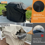 Ultima Durable Grill Cover for Weber Genesis 300 & Genesis II 300 Series Grills,Heavy Duty Waterproof Rip-Proof 58" BBQ Cover,Fade Resistant 7130 Gas Grill Cover with Straps for Weber 3 Burner Grill PasWith
