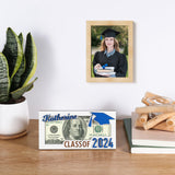 2024 Personalized Graduation Money Gift Holder, Custom Wooden Graduation Cash Holder Card Box, Class of 2024 Senior Gift for Graduates High School Students, Customize Present for Her Him Meigmi