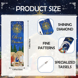 INCOK Christmas Diamond Art Bookmarks - 6 PCS The Nativity Diamond Painting Bookmarks Set DIY Christian Jesus Art Craft Religions Xmas Gift Book Lover Beginner INCOK