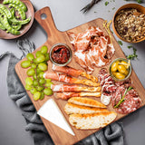 Gtencemen Large Acacia Wood Cutting Board with Handle Wooden Charcuterie Board Kitchen Chopping Block for Meat Cheese Vegetable Bread Fruit Serving Boards Wood Butcher Block Carving Board, 17" X 13" Gtencemen