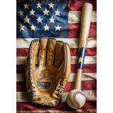 CEOVR Baseball Diamond Painting Kits for Adults, American Flag Diamond Art Dots 5D Full Drill DIY Gem Art for Beginner, Adult Crafts Kits Arts and Crafts, Wall Decor for Home Office 12x16in CEOVR