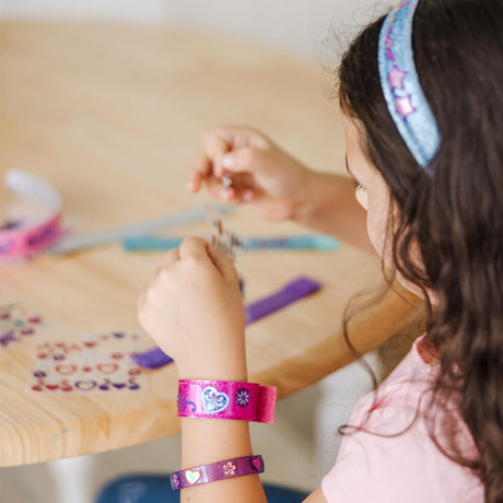 Melissa & Doug Design-Your-Own Jewelry-Making Kits - Bangles, Headbands, and Bracelets - DIY , Decorate With Stickers, Crafting Set For Kids Ages 4+ Melissa & Doug