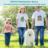 KASYU 250ml Sublimation Spray for Cotton Shirts with 2 Nozzles, Sublimation Coating Spray for T-Shirts, Canva, Cotton, Polyester Fabric, Quick Dry, High Gloss KASYU