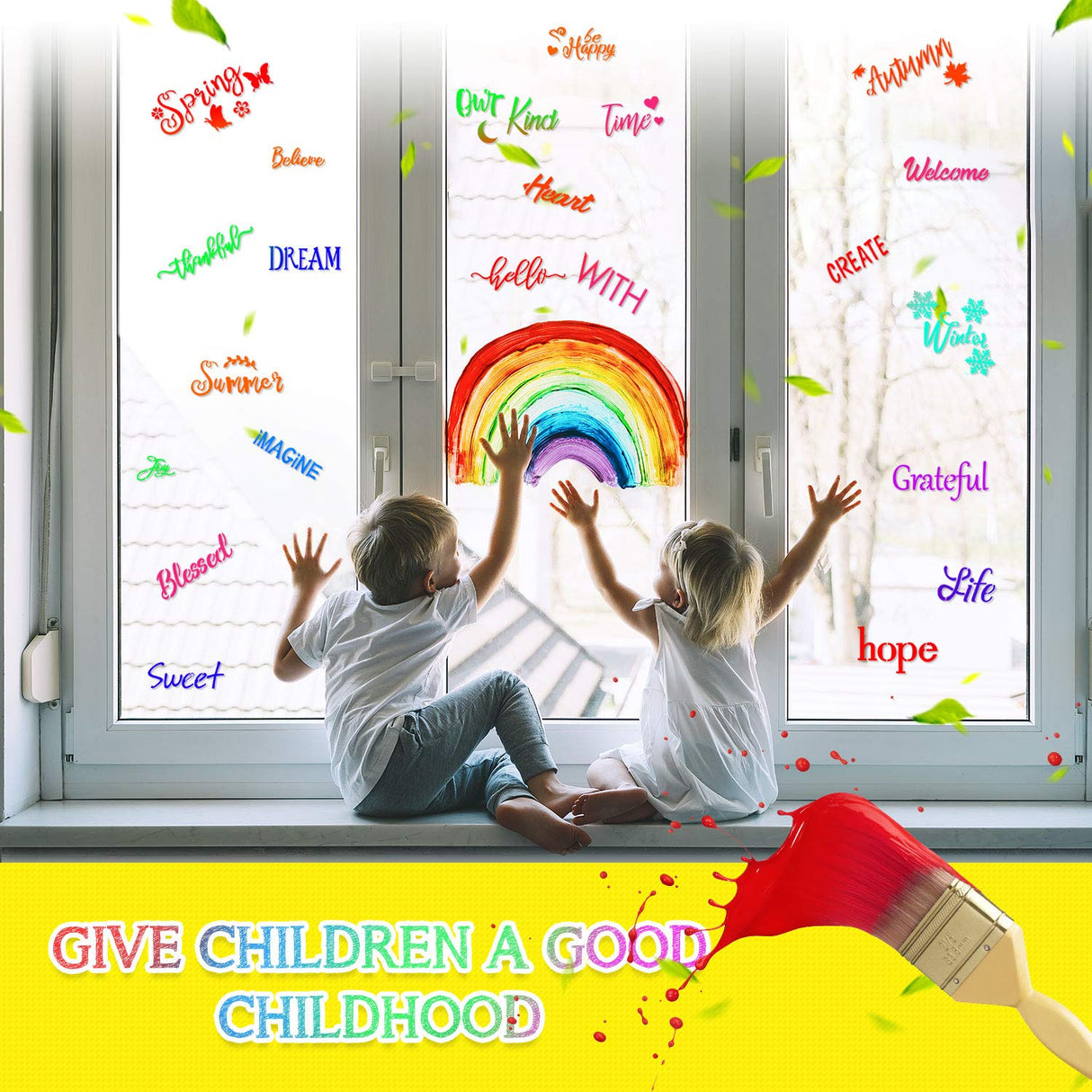 3 Pieces Plastic Painting Stencils 8 x 11 Inch Reusable Inspirational Word Stencils Template for Painting on Wood, Fabric, Paper, Wall DIY Drawing Craft Zonon