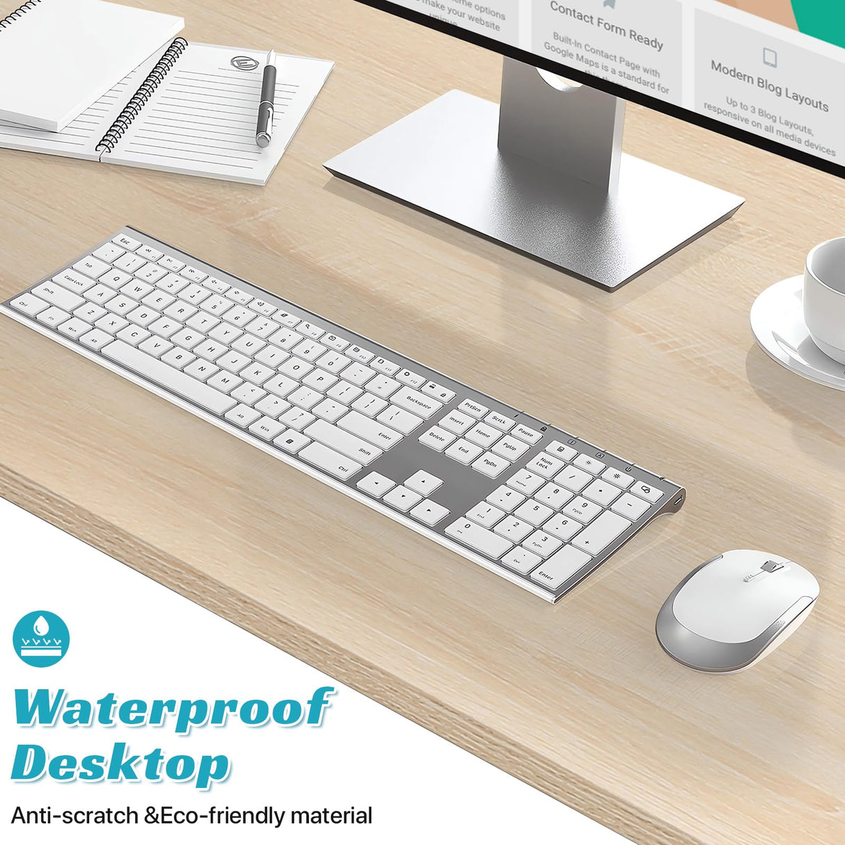 HKLGorg 32 Inch Home Office Desk Computer Desk Wooden Study Table Study Desk Simple Gaming Desk Modern PC Laptop Desks Computer Table Writing Table Computer Workstation for Home Office, Nature HKLGorg