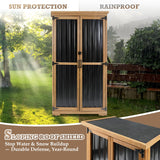 Outdoor Storage Cabinet Waterproof with Shelves, Small Storage Shed, Vertical Tall Patio Backyard Garden Storage Cabinet Tool Organizer for Outside PetsCosset