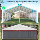 Quictent Premium 10x30 Party Tent Heavy Duty Outdoor Gazebo White Event Shelter Wedding Canopy Tent for Parties Carport BBQ with Removable Sidewall Windows & Storage Bags Quictent