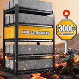 RPGHJJ 59" W Garage Shelving Heavy Duty Garage Storage Shelves Metal Shelving Unit 5T Adjustable Industrial Utility Shelf 3000LBS Black Organization Rack for Warehouse Storage,72" H x 59" W x 20" D RPGHJJ