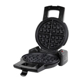 West Bend Belgian Waffle Maker, Makes 7-Inch Waffles, 180-Degree Flip with PTFE-Free Non-Stick Plates, Vertical Storage and Non-Skid Rubber Feet, 1000-Watts, Black West Bend