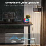 Monomi Height Adjustable Electric Standing Desk, 55 x 24 Inches Stand up Desk, Sit Stand Home Office Computer Desk(Black Frame+Marble Black Top) Monomi