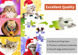 Bestbase Christmas Puzzle 100 Piece Puzzles for Kids - Christmas Cats, Multicolor Jigsaw Puzzles for Kids Ages 4-8 3-5 8-10, Stocking Stuffers Christmas Toys Cat Puzzle Kids Puzzles for Girls and Boys Bestbase