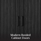 Best Choice Products 72in Tall Arched Pantry Cabinet w/Doors, 5-Tier Bookshelf, Armoire, Hutch, Bookcase, Storage Cabinet w/Adjustable Shelves - Black Oak Best Choice Products