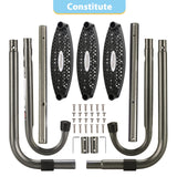 HBTower Trampoline Ladder, 3-Step Trampoline Steps with Horizontal Wide Steps, Skid-Proof Steps Universal Hook, UV Treated Steel, 220Lbs Capacity Trampoline Stairs Accessories for Kids/Children HBTower