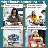 ajepon Wolf Diamond Art Kit - 5D Diamond Painting for Adults, Wolf Adult Diamond Painting Kits, Gem Art Kits for Wall Home Decor Arts Craft 12x16inch ajepon