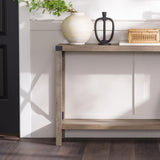 Walker Edison Sedalia Modern Farmhouse Metal X Entry Table, 46 Inch, Grey Walker Edison