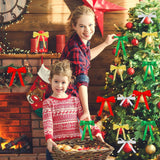 DECYOOL 4 Rolls 100 Yards Christmas Ribbons Metallic Glitter Fabric Holiday Festival Satin Ribbons 10mm Wide for Gift Wrapping Decoration DECYOOL