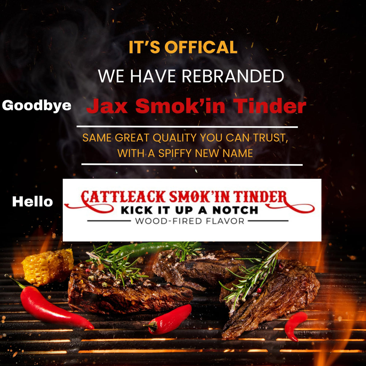 Cattleack Smok'in Tinder Logs, Cooking, Smoking, Grilling, Master BBQ - USA Smoking Wood Logs, 12" Length, Up to 3" Wide, Comes in 12"x12"x6" Box, 1/2 Cu. Ft., Secret to Smoky Perfection (Hickory) Cattleack Smok'in Tinder