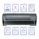 SINCHI 3-10 mil, 4-Roller Commercial Laminating Machine with Laminating Sheets, 55-Second Warm-up, 40 Inches/Minute, 13-Inch Thermal Laminator Machine for Office, School, Home SINCHI