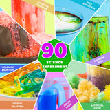 90 Lab Experiments Science Kit for Kids, STEM Activities Educational Scientist Toys Gifts for Age 6-12 Year Old Boys Girls, Chemistry and Physics Set Toys, Volcano Eruption Sbekiev