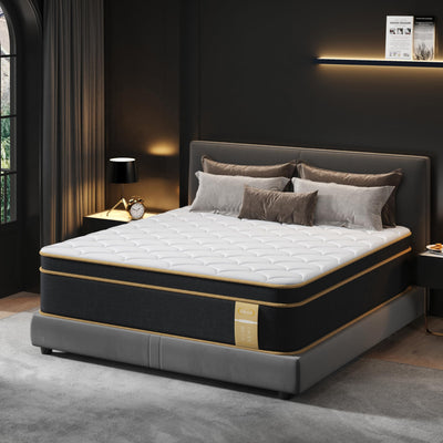 LETMOON California King Mattress, 12 Inch Gel Memory Foam Hybrid Mattress Cali King Size Bed in a Box, Pressure & Pain Relief, Firm, Individual Pocket Spring, Edge Support, CertiPUR-US