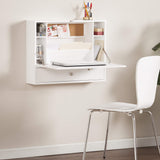 SEI Furniture Willingham Wall Mount Folding Desk, White SEI Furniture