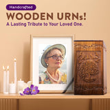 INTAJ Cremation Urns for Human Ashes Companion Male Female Wooden Tree of Life Urns Box and Casket for Ashes Men Women Child Pets Cat Dog Urn Burial Funeral Memorial Urns for Ashes Hold 180 Cubic Inch INTAJ