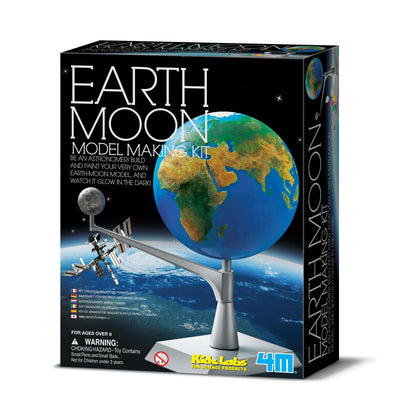 4M Kidzlabs Earth & Moon Model Kit – STEM Toys Science Lab DIY Orbit Planetarium Educational Gift