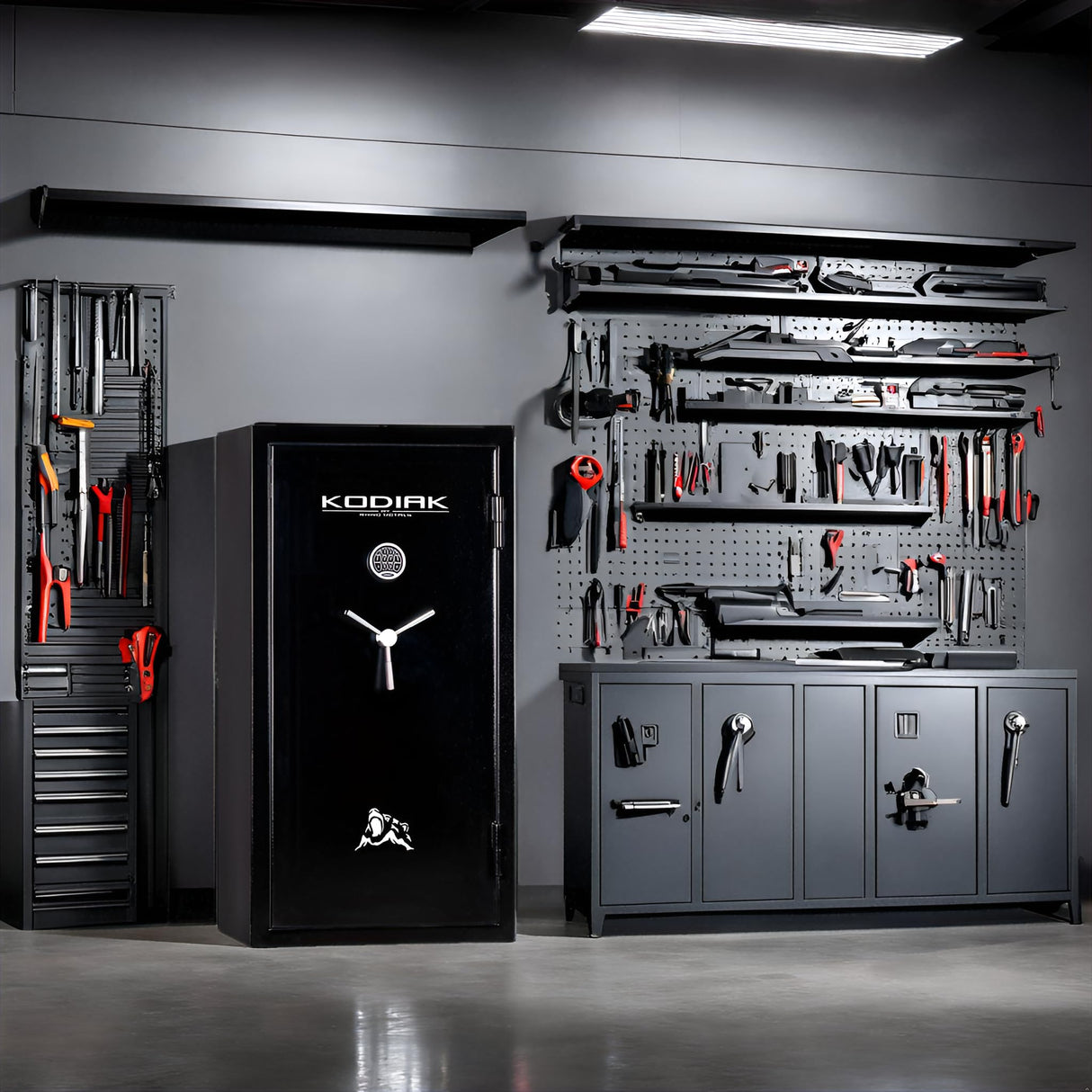 Kodiak Gun Safe for Rifles & Pistols, KBX5629 by Rhino Metals with New SafeX Security System, Safely Stores 42 Long Guns & 9 Handguns, Door Organizer for Handguns & Ammo, 390lbs Kodiak