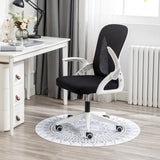 Tervo Model S | Folding Office Chair for Small Spaces | Gaming Chair for Adults & Kids | Ergonomic Mesh Computer Chair for Bedroom | Desk Chair for Home Work | (White & Black) Tervo