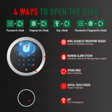 TOLEBLID [2025 New] 7-8 Fireproof Biometric Gun Safes for Home Rifle and Pistols, Heavy Duty Anti-Theft Long Gun Safes for Rifles and Shotguns with 3 Handgun Pocket, Removable Shelf, Silent Mode TOLEBLID