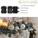 Valery Madelyn 6 Feet Pre-Lit Christmas Garland with Lights for Mantle, Lighted Outdoor Xmas Garland with Snowy White Ball Pinecones for Home Stairs Fireplace Table Centerpiece Indoor Holiday Decor Valery Madelyn