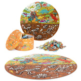 boppi Dinosaurs Round Jigsaw Puzzle with 100% Recycled Card T-rex Stegosaurus and Triceratops Fossils 150 Pieces for Children 5 6 7 8 Years 58cm Diameter boppi