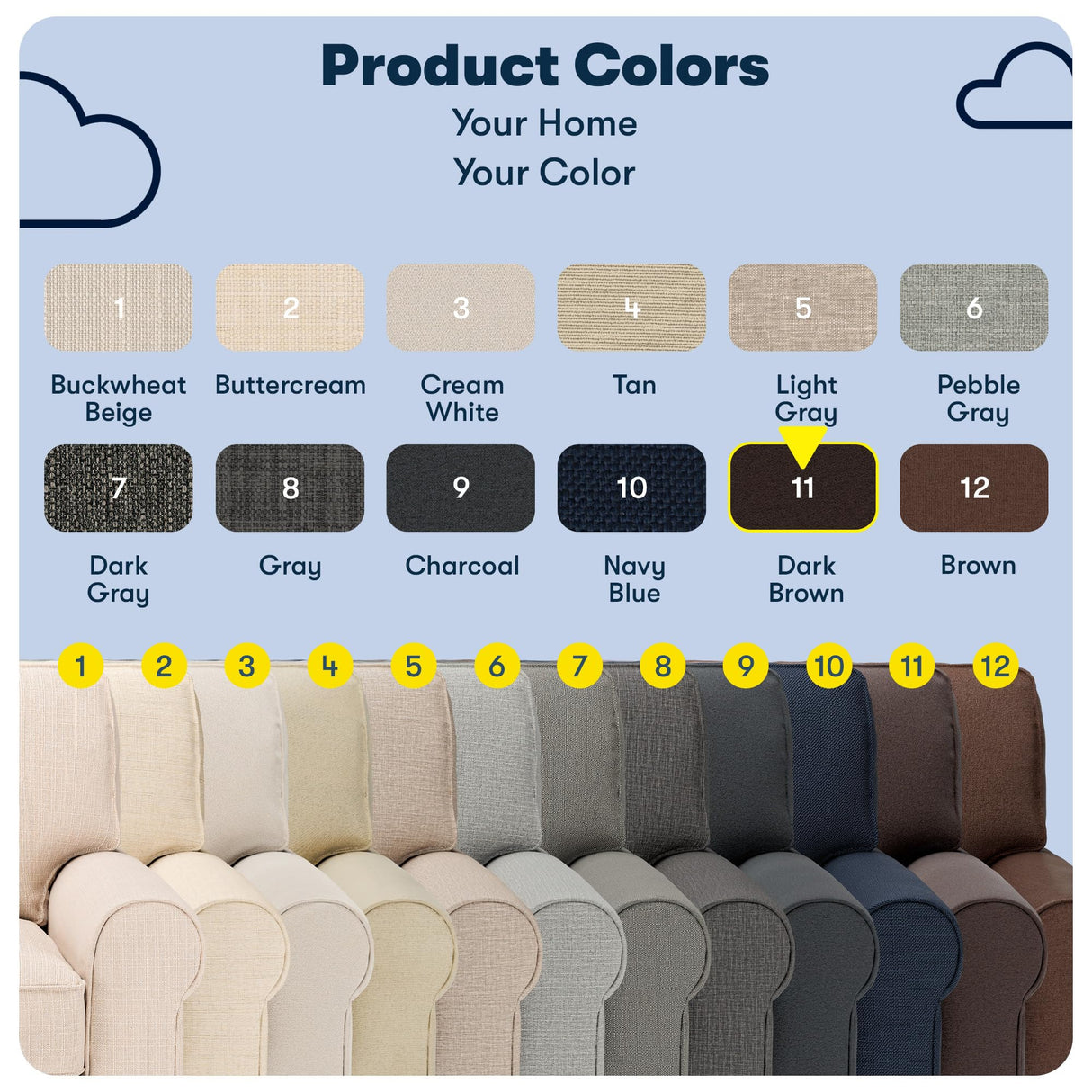 Serta Copenhagen 61" Rolled Arm Sofa, Easy Care Polyester, Soft Pillow Back, Pocket Coil Seat Cushions, Removable Covers, Loveseat or Couch for Small Spaces, Living Rooms or Bedrooms, Dark Brown Serta