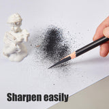 Geyoga 180 Pcs Professional Charcoal Pencils Drawing Set Soft Medium and Hard Charcoal Sketch Drawing Pencils for Beginners Artists Shading Sketching Geyoga